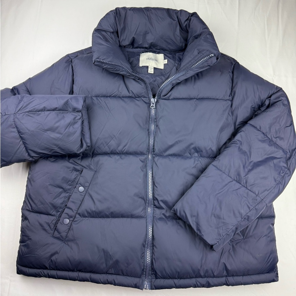 Hudson Jeans women’s Navy blue Puffer zip Jacket‎